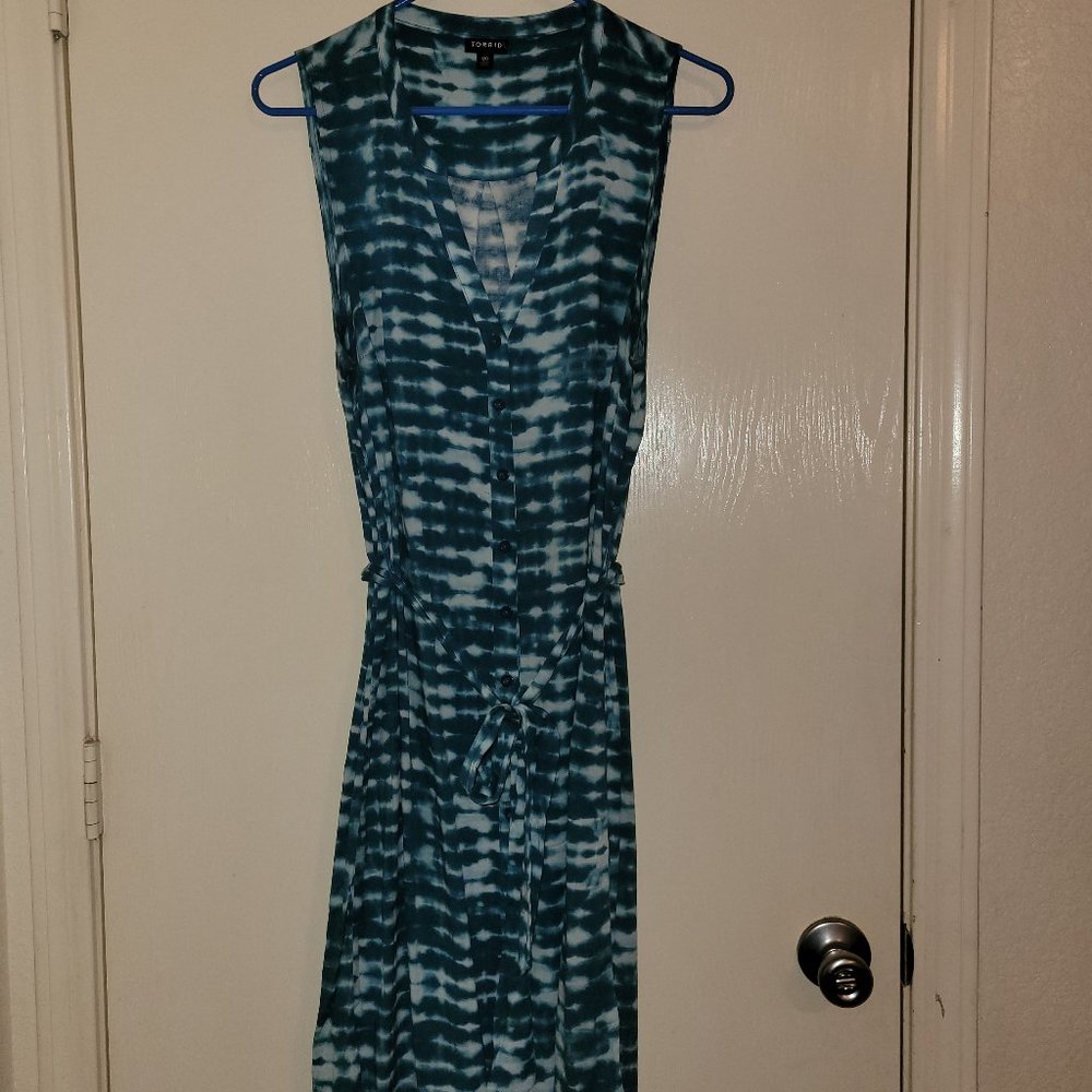 Torrid Challis Button Down Shirt Dress